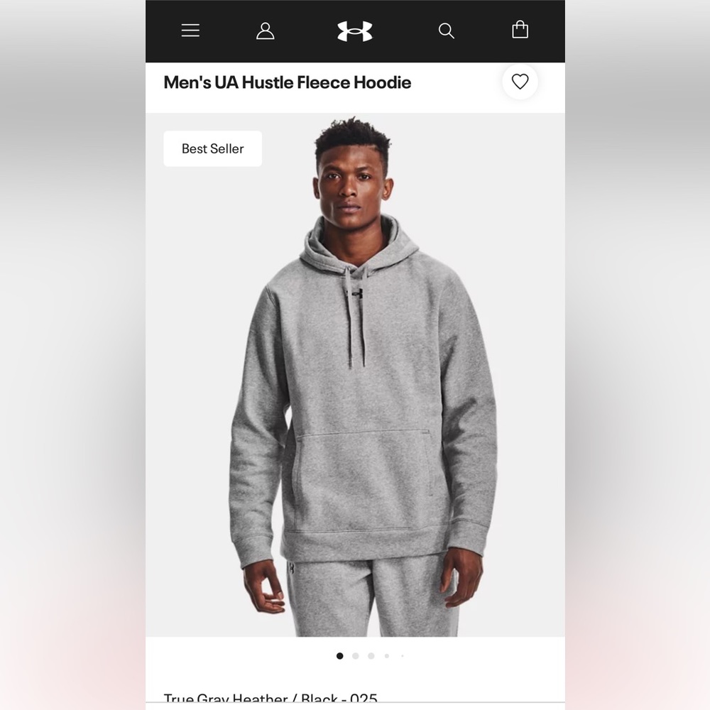 Under Armour Men Fleece Hoodie Size L